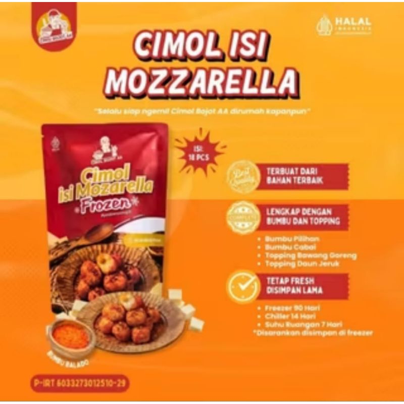 

Cimol Bojot AA Isi Mozzarella Frozen