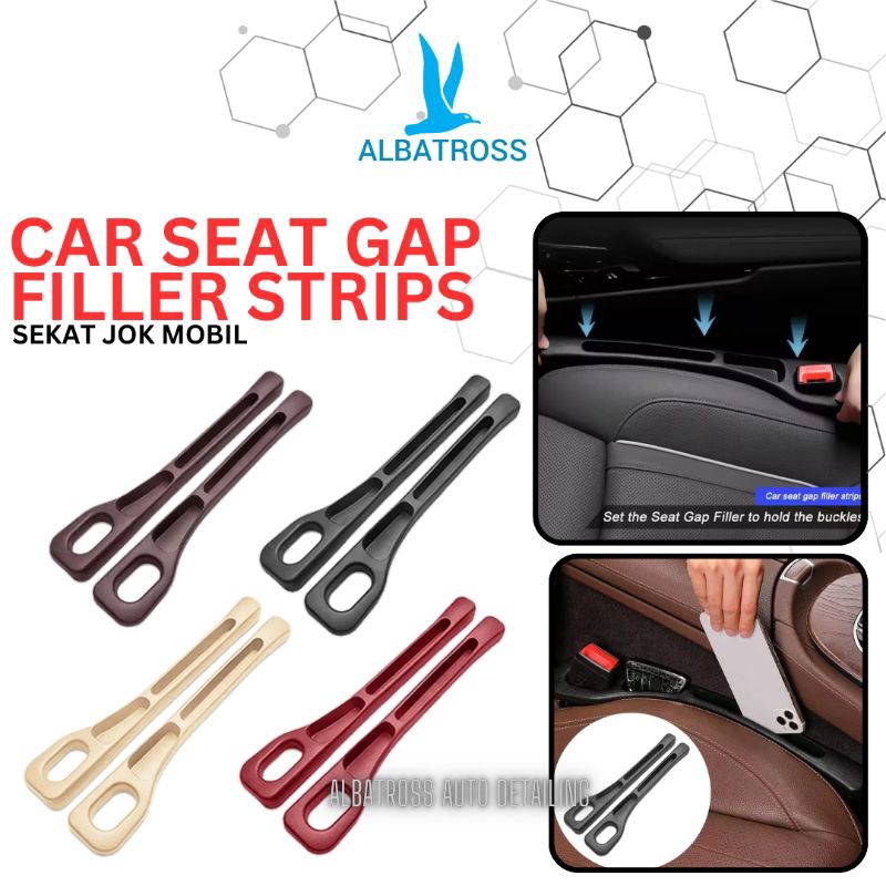 Albatross Car Seat Gap Filler Strips Pengisi Celah Kursi Mobil Anti Bocor Sekat Jok dengan Spons Ela