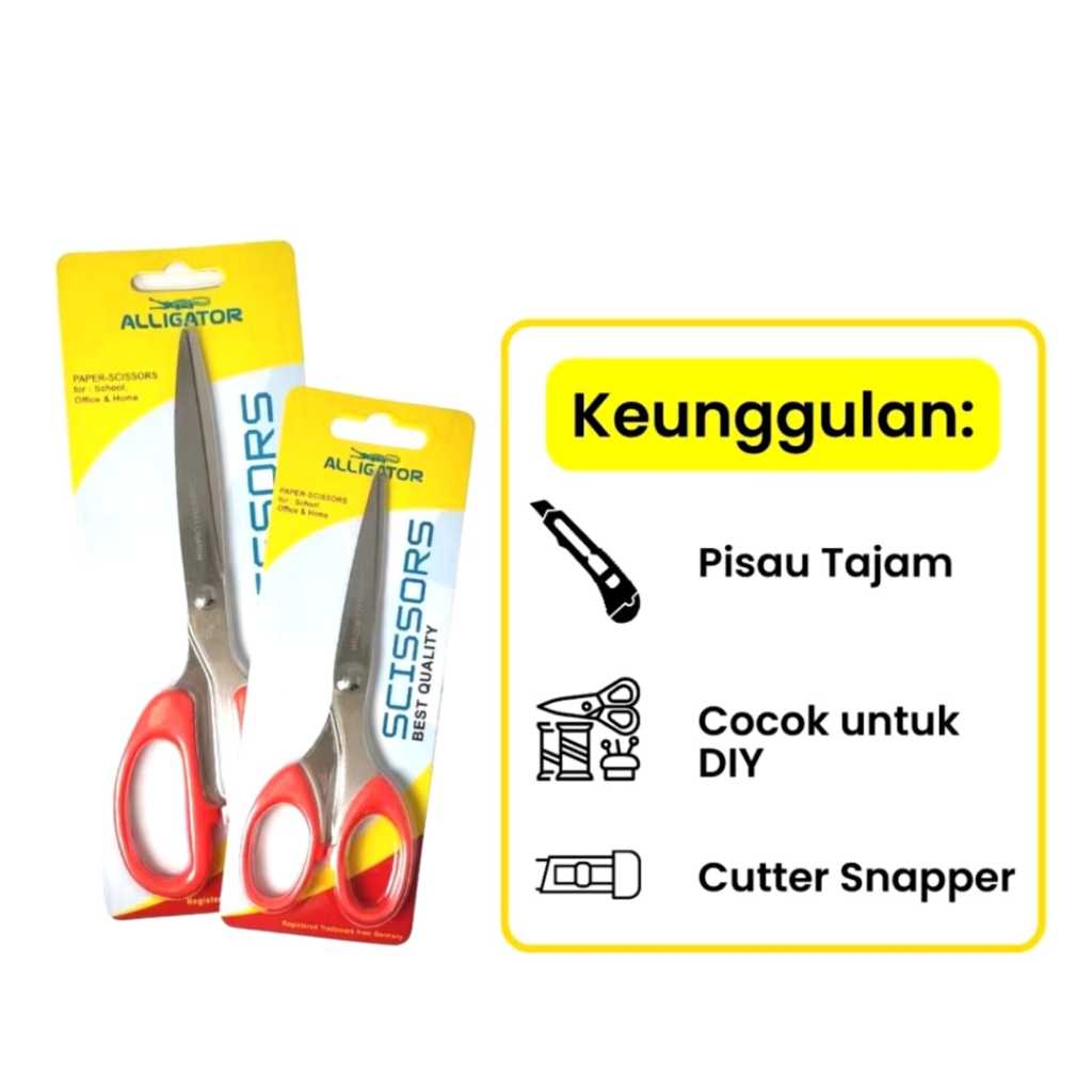 

V2_Gunting Serbaguna Scissors ALLIGATOR School Office Scissors