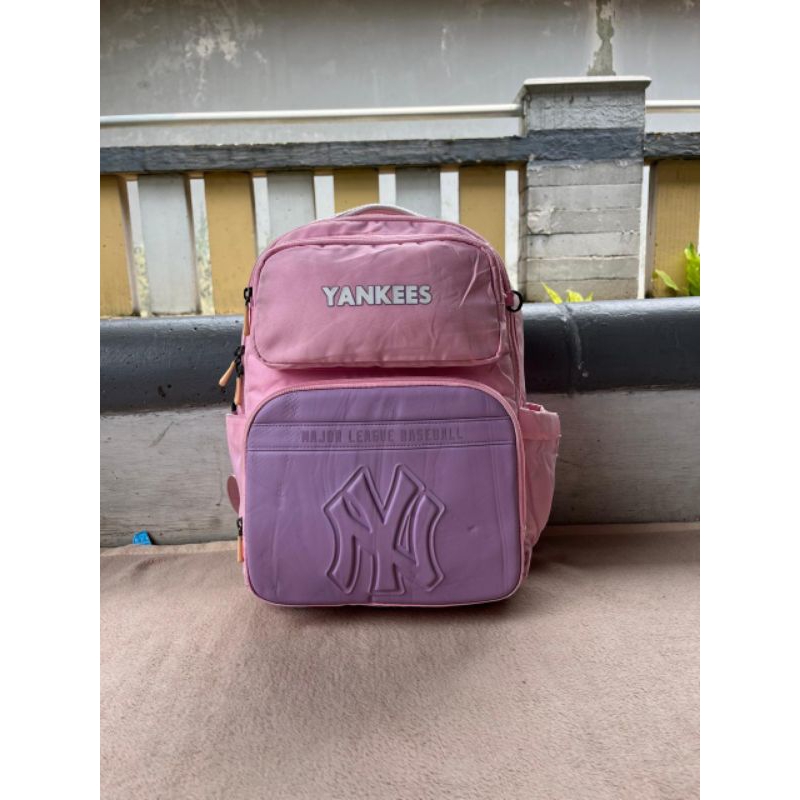 ransel tas second MLB yankees pink anak wanita ladies untuk sekolah olahraga outdoor traveling murah