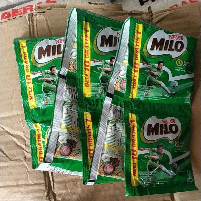 

MILO ACTIV-GO Susu Coklat Renceng isi 10pcs bonus 1pcs kemasan sachet 22gr