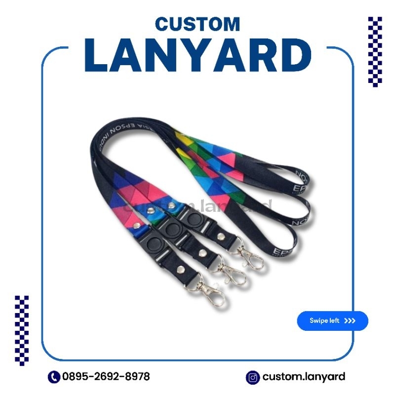 

tali lanyard ukuran 2 cm 1 sisi atau 2 sisi