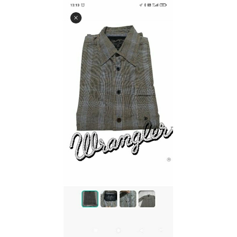 Wrangler Kemeja Pria Kotak-Kotak