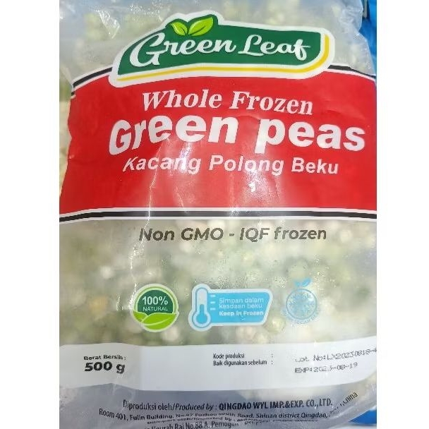 

Frozen Kacang Polong Green Peas Green Leaf 500 gr