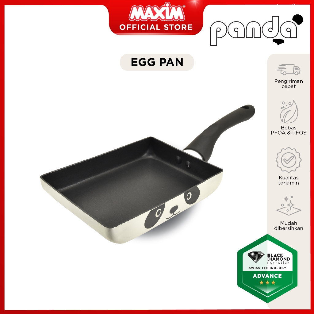 Maxim Panda Wajan Teflon Anti Lengket 7 inch/18cm Eggpan