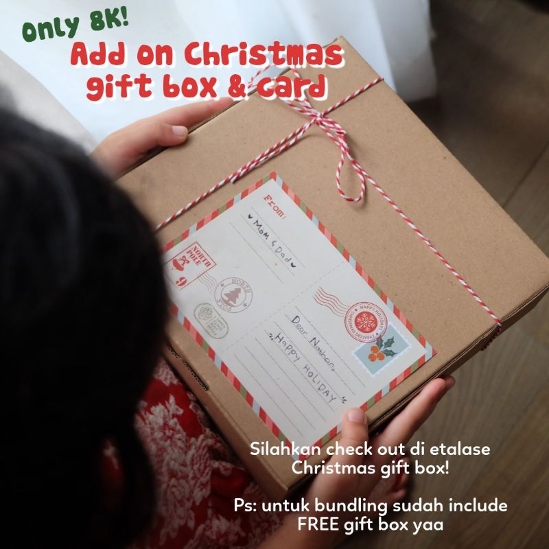 

Hampers natal kado natal souvenir anak CHRISTMAS GIFT BOX & CARD Menthilis