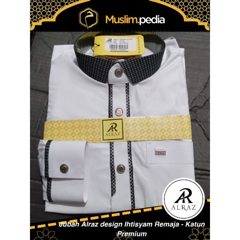 Gamis Jubah Remaja Alraz Premium Putih Spesial