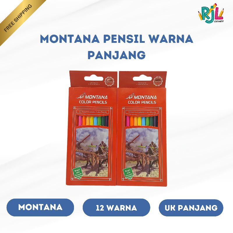 

Montana Pensil Warna | 12 Warna | Ukuran Panjang