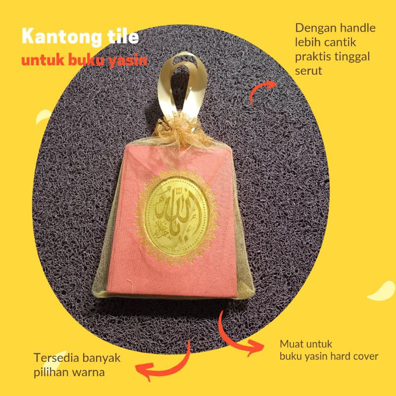 kantong tile buku yasin, kemasan buku yasin, tile yasin