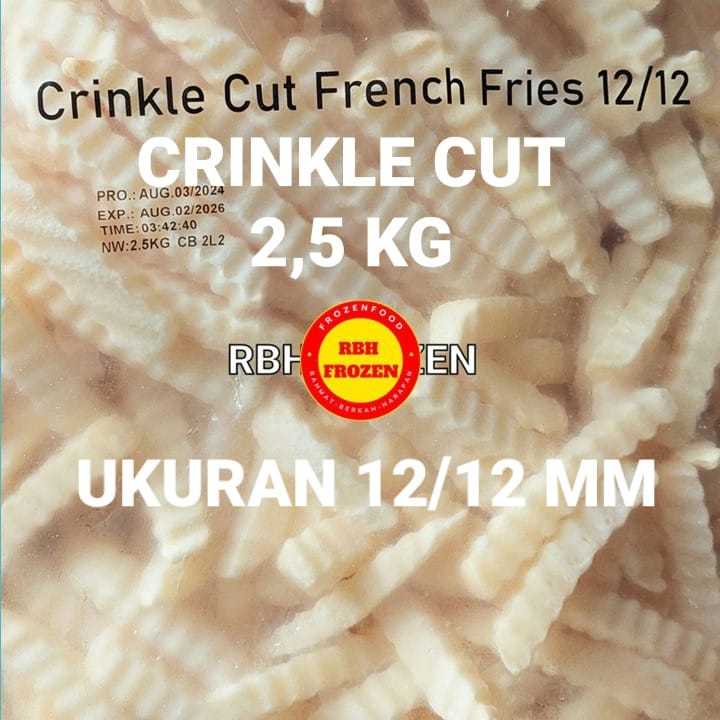 

Kentang Goreng Crinkle Cut French Fries 12/12mm 2,5 Kg Santaps By Frozenland (HORECA)