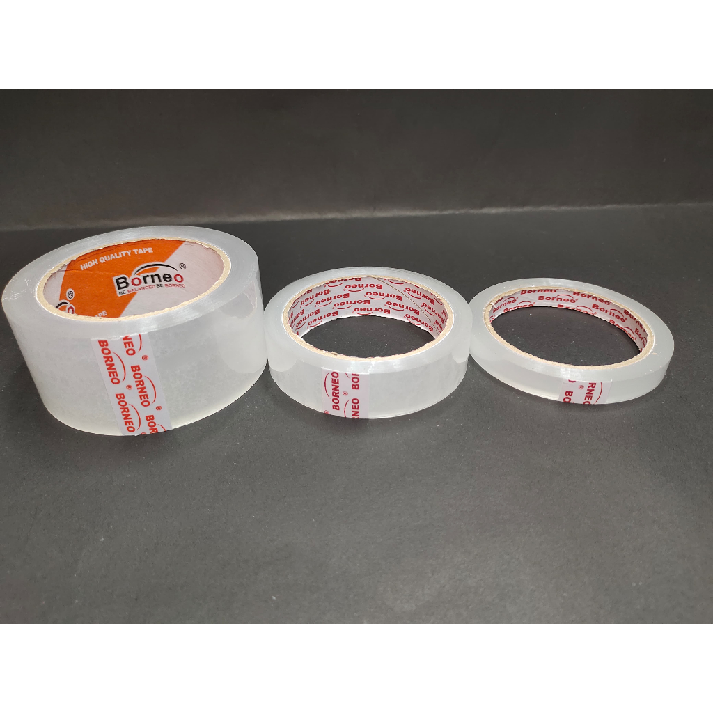

Borneo OPP Lakban Bening 2 inc , 1 inc , 1/2 inc per roll