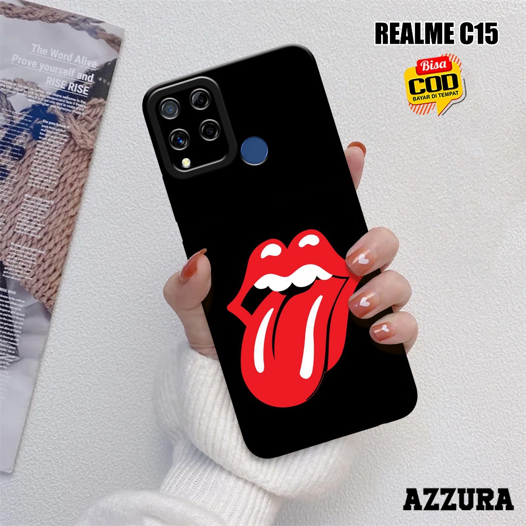 AZZURA - Case Realme C15 - Fashion Case Band - Softcase Realme C15 - Casing Hp Realme C15 - Kasing H