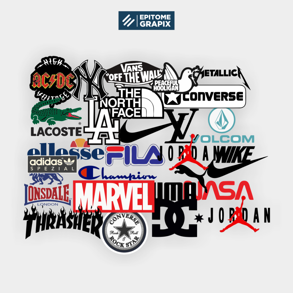 

Stiker Pack Logo Brand Aesthetic Vinyl Untuk Laptop Helm Tumblr Case Sticker