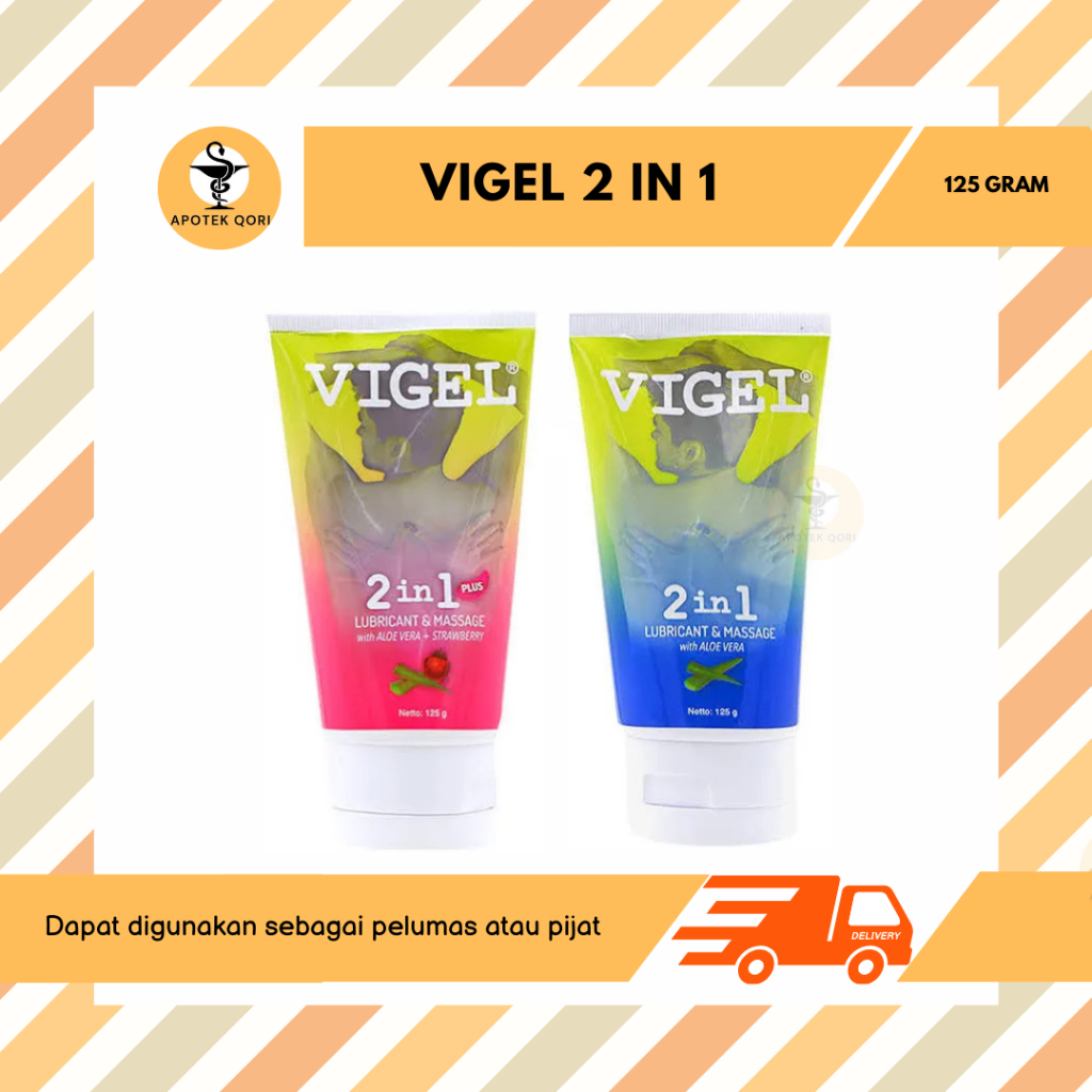 VIGEL 2 IN 1 LUBRICANT & MASSAGE TUBE 125 GRAM/PELUMAS PELICIN PIJAT