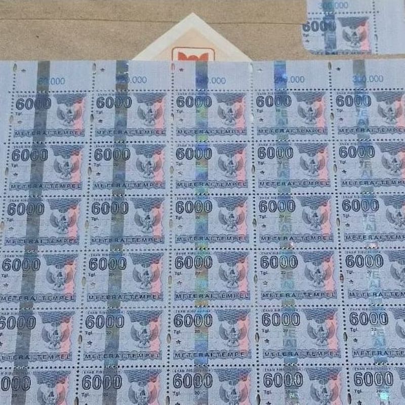 Materai 6000 Unc / Gress Tahun 2006-2009