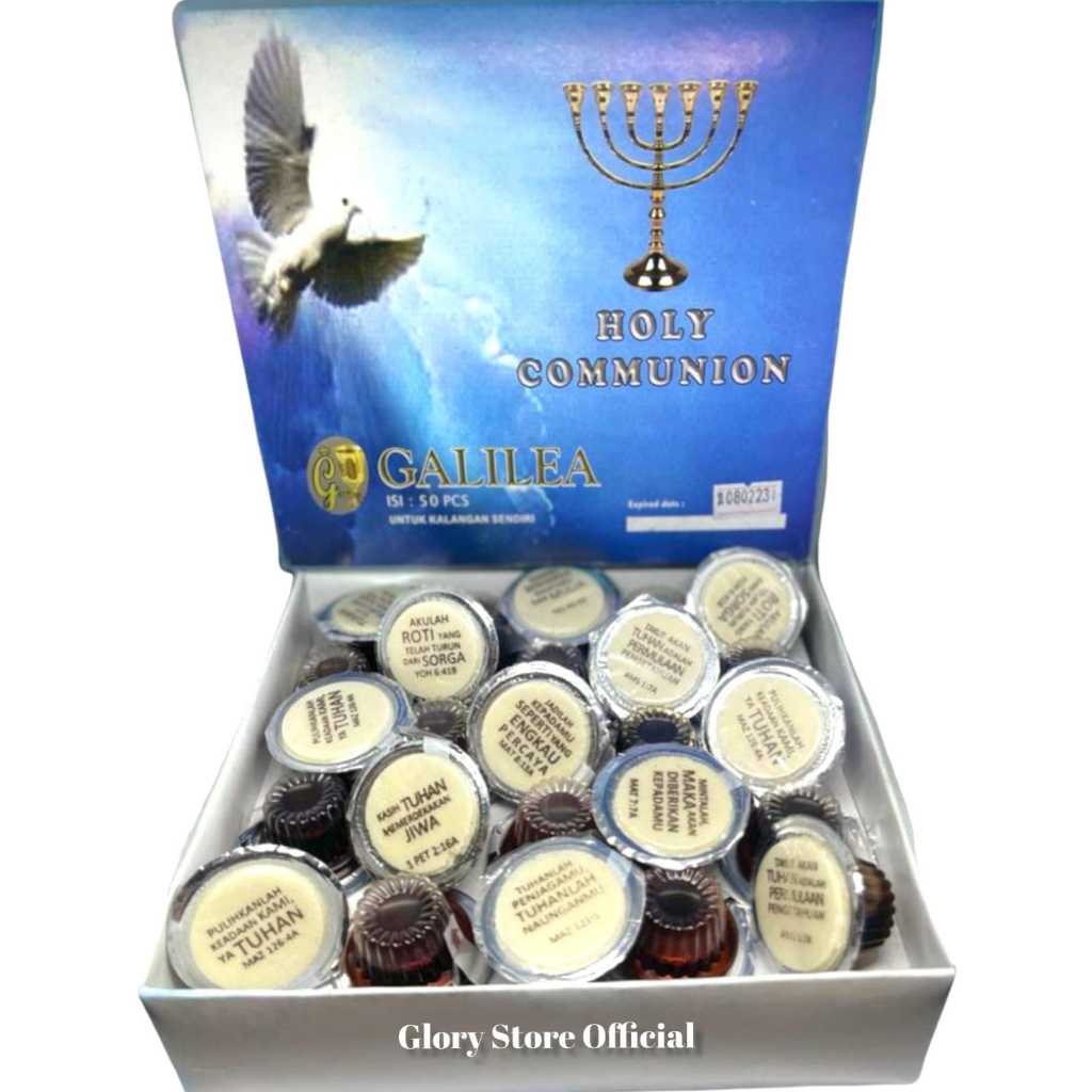 

Anggur Perjamuan PREMIUM Hosti AYAT isi 50pcs "GALILEA" (HK Ayat isi 50)
