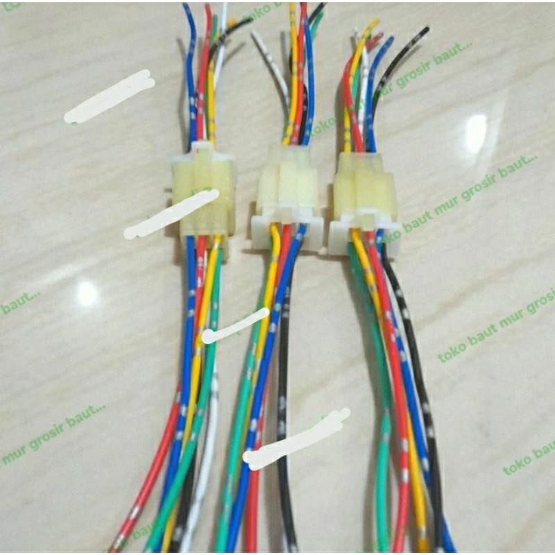 Socket sambungan / Soket 6 pin kabel bintik