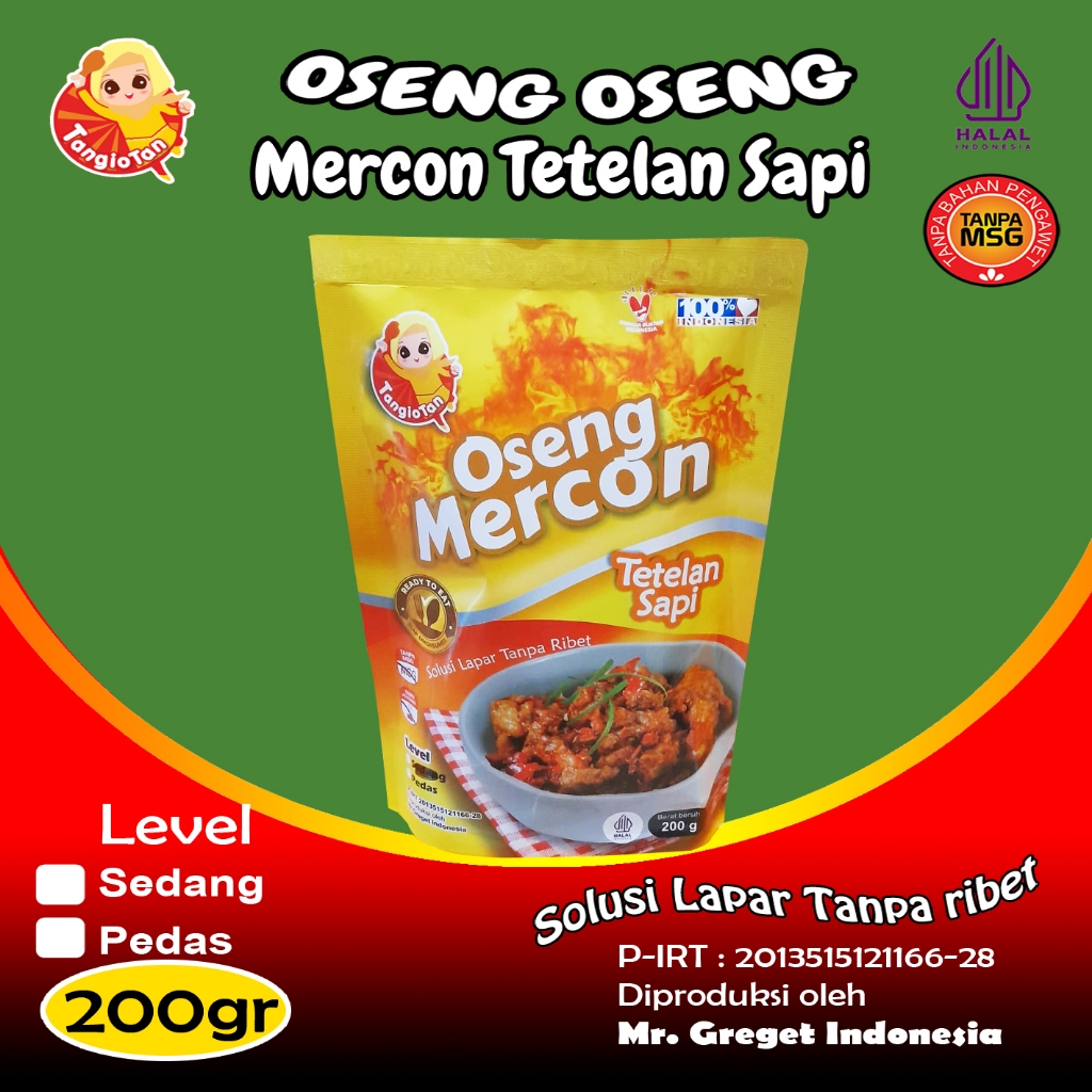 

Oseng - Oseng Mercon Tetelan Sapi - 200gr