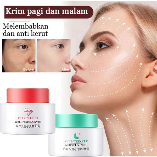 Krim pelembab siang hari krim malam krim pagi dan malam pelembab wajah krim mutiara krim anti kerut 