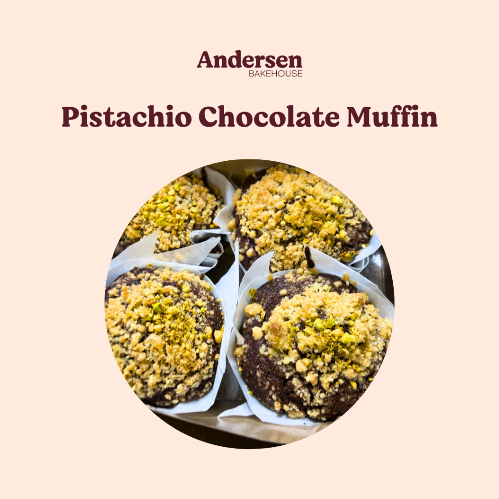 

Andersen Bakehouse Box of 4 Pistachio Chocolate Muffins