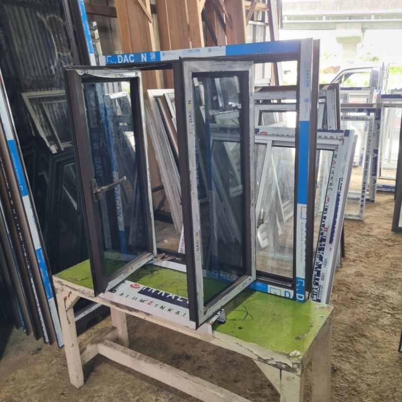 kusen jendela double mini swing aluminium