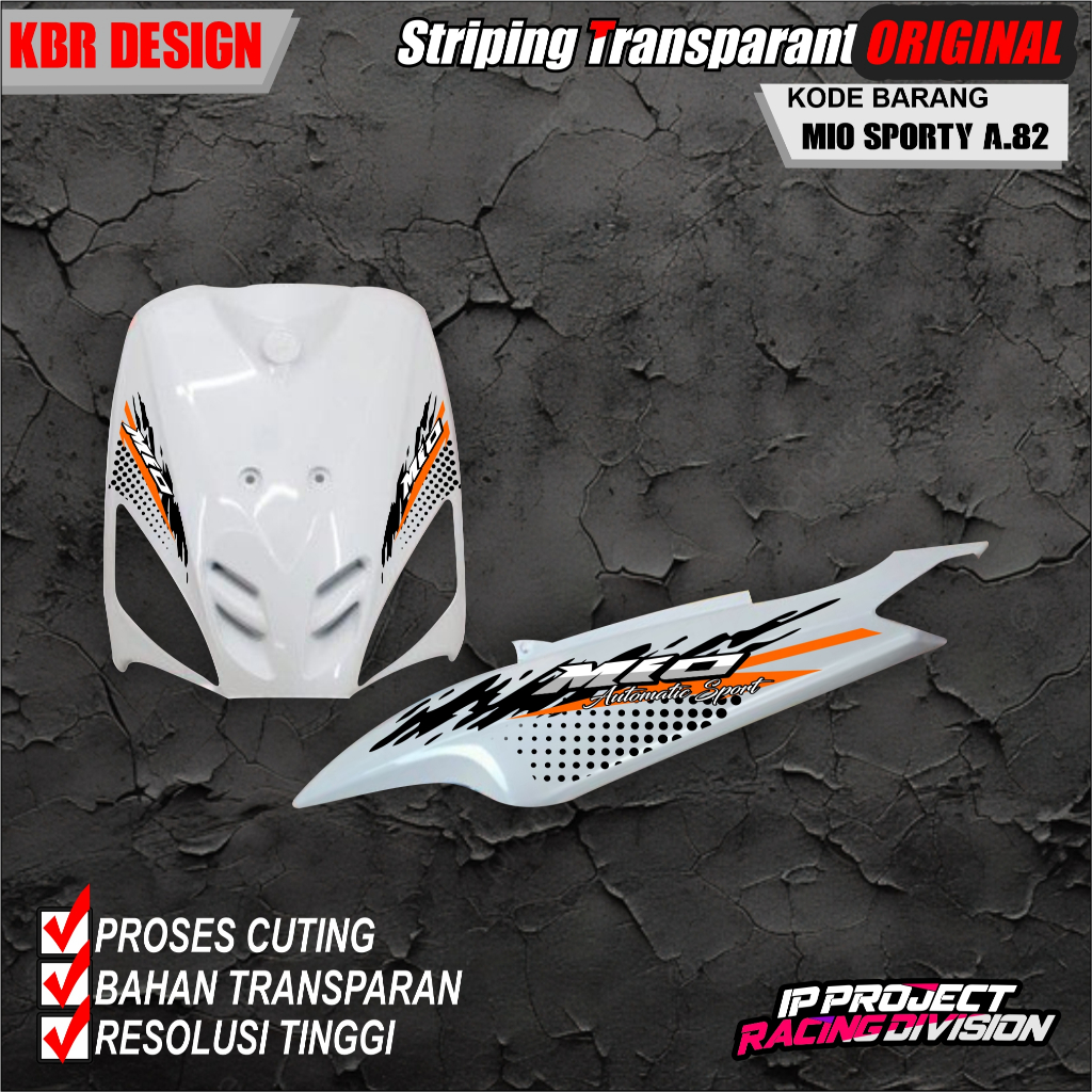 (COD) STIKER STRIPING ORIGINAL MOTOR YAMAHA MIO SPORTY TAHUN 2011 DESAIN HOLOGRAM TRANSPARAN