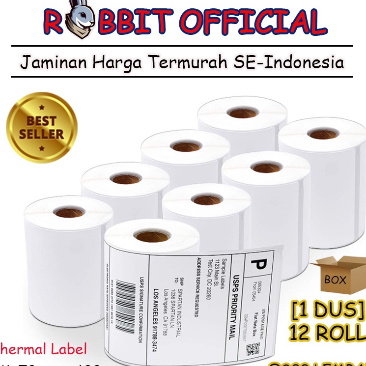 

hgLaris PROMO 1 BOX Stiker Label Barcode Thermal 78 x 1 Label Barcode Olshop Label Pengiriman 78x1 mm Isi 3 Pcs N63