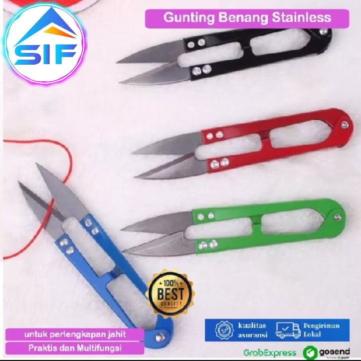 

Gunting Benang Jahit Stainless Gunting Potong Benang Kain Bahan Gunting Cekris Alat Menjahit Pakaian Baju Celana dll