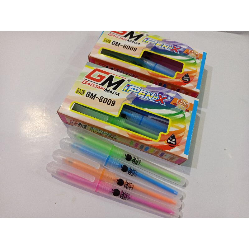 

(1 pak isi 12 pcs) BOLPOINT GELL APPLE