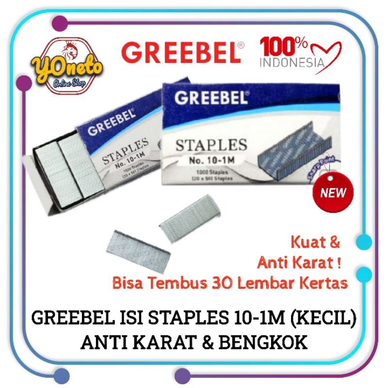 

Greebel Isi Staples 10-1M (Kecil) Kuat & Anti Karat.