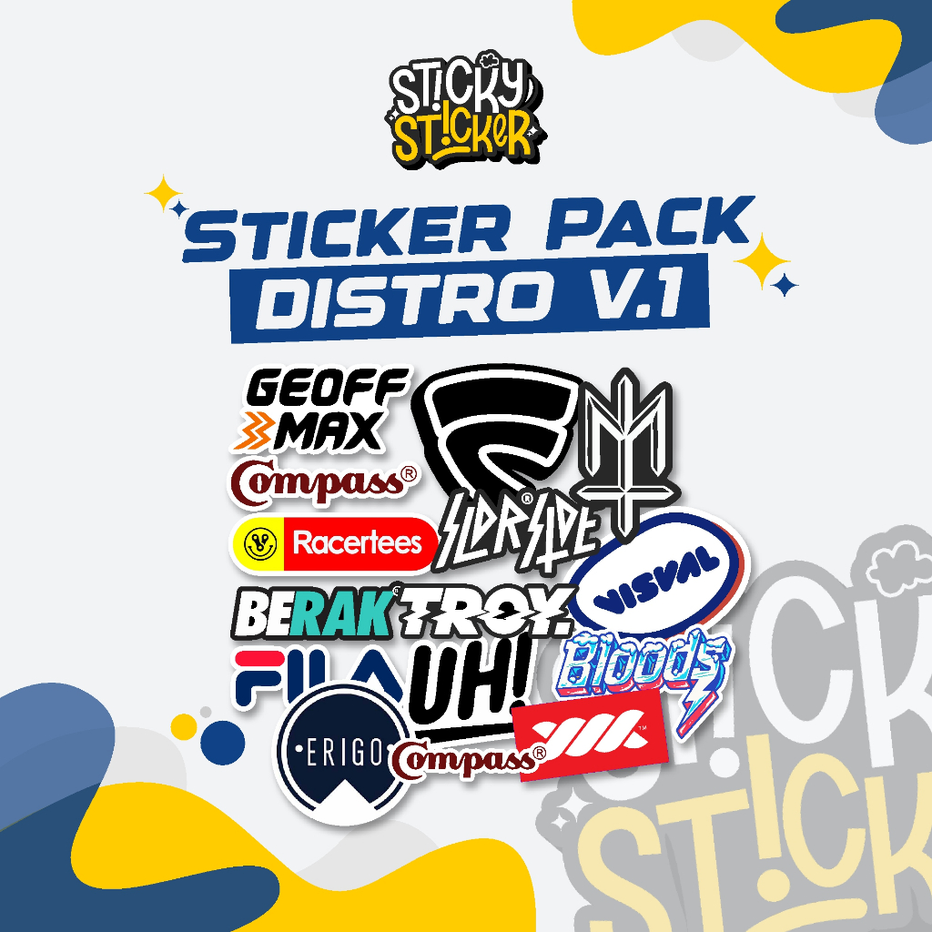 

STICKER PACK SPEZIAL DISTRO V.1 - STIKER CASUAL, STIKER LAPTOP, AKSESORIS HP, HELM,TUMBLER DLL