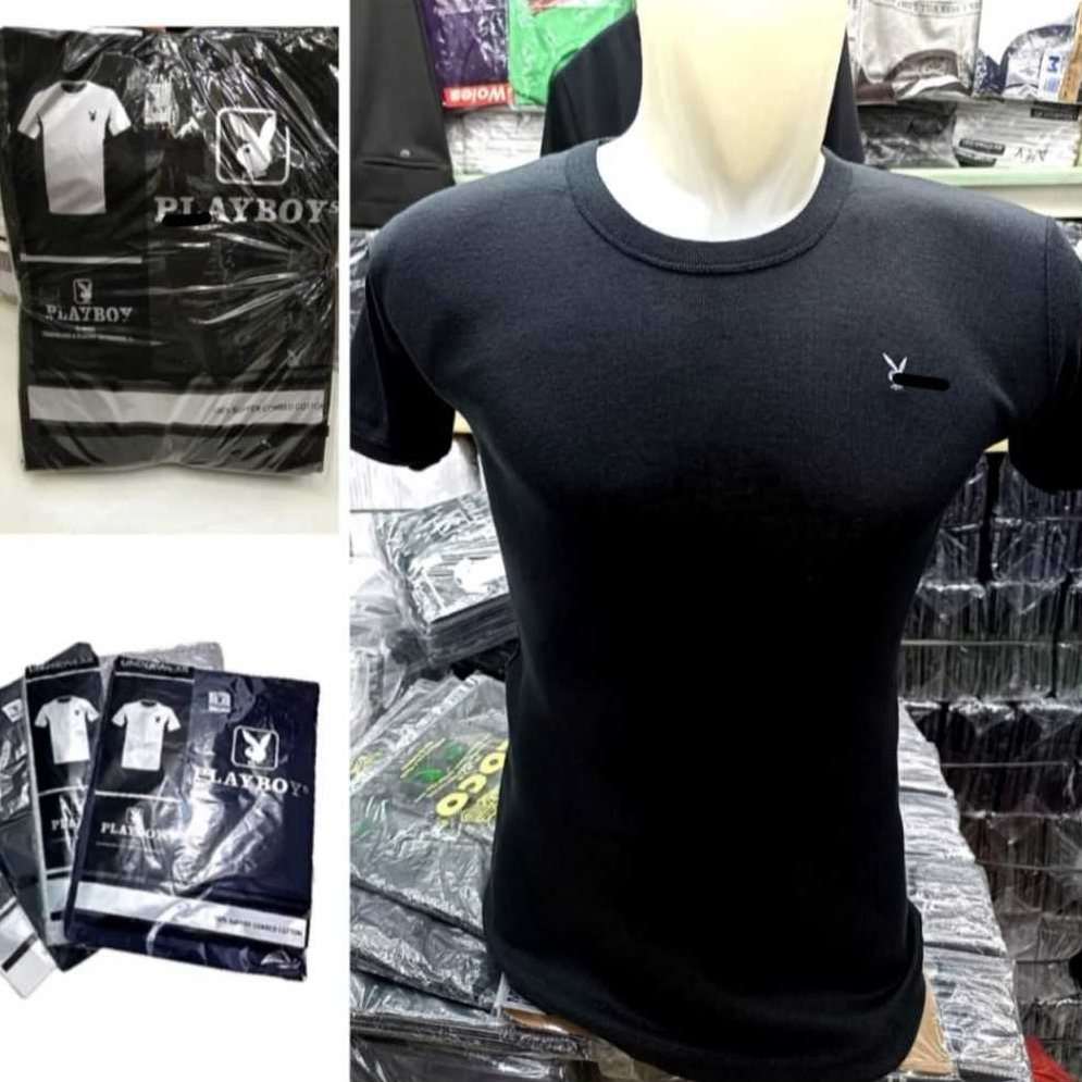 YU7 kaos playboy /kaos dalam pria /kaos dalam /kaos oblong pria /baju dalam pria /Kaos Oblong