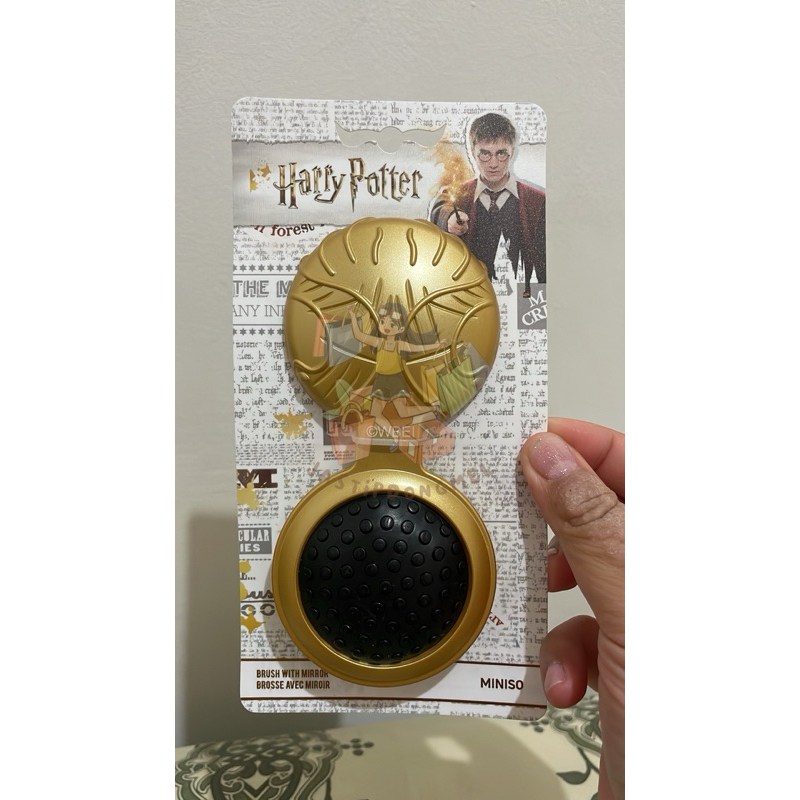 Miniso X Harry Potter Brush with Mirror / Sisir Lipat Handcarry LN (READY)