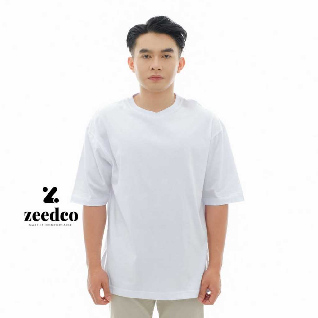 Kaos Pria Oversize Polos Putih Cotton Combed 24s Premium