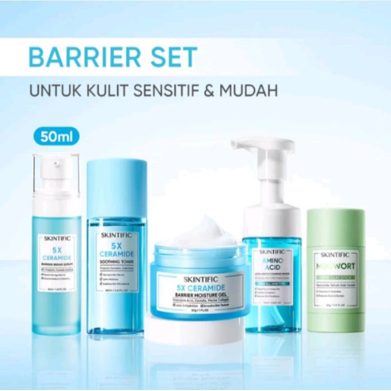 PAKET LENGKAP SKINTIFIC BARIER SET ISI 5