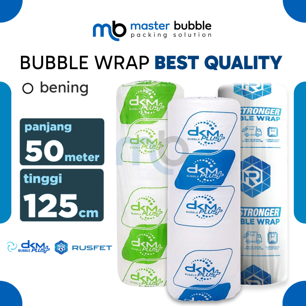

Plastik Packing Olshop Bubble Wrap DKM WARNA BENING 125cm x 50meter / Buble Pembungkus Paket Online
