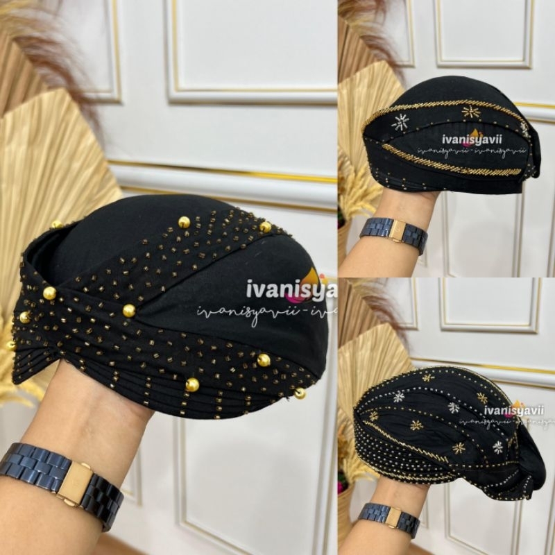 Blangkon Pengantin Payet - JOGJA/ SOLO/ SUNDA | Warna Hitam