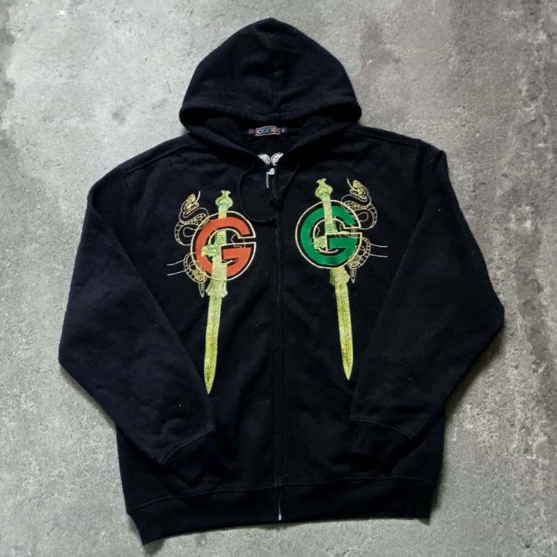 Coogi Zipper Hoodie Jacket Fullbordir not Ecko Not Tribal Not Joker Not Fubu not Sohk Not Jnco