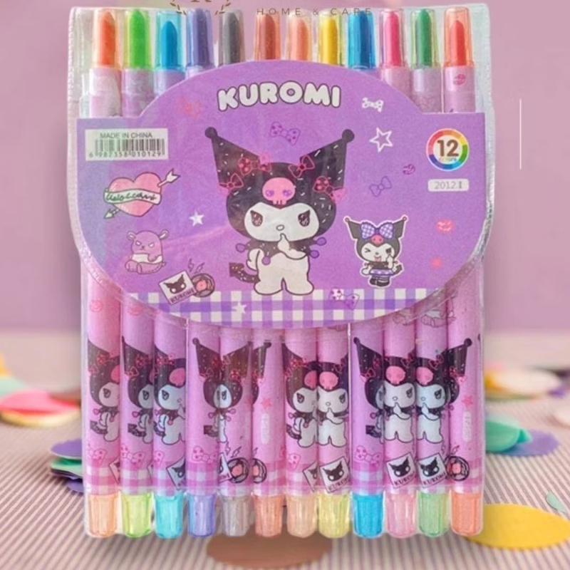 

BELLA CRAYON PUTAR 12 WARNA PANJANG KURUMI KARAKTER / KRAYON PUTER FANCY / TWIST CRAYON MOTIF KARAKTER SANRIO
