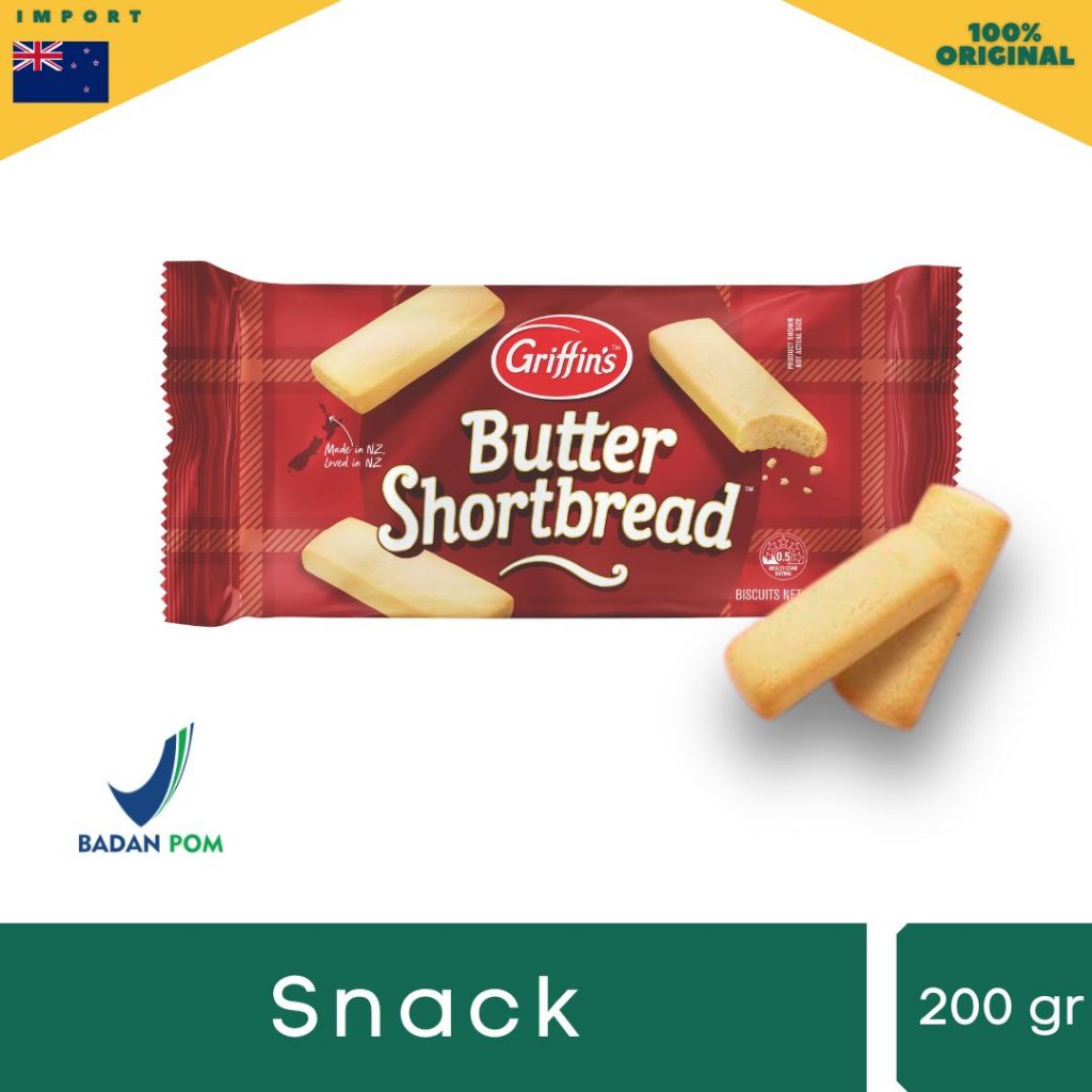 

Griffin's Butter Shortbread Snack Biscuits - Biskuit Lembut Aroma Mentega