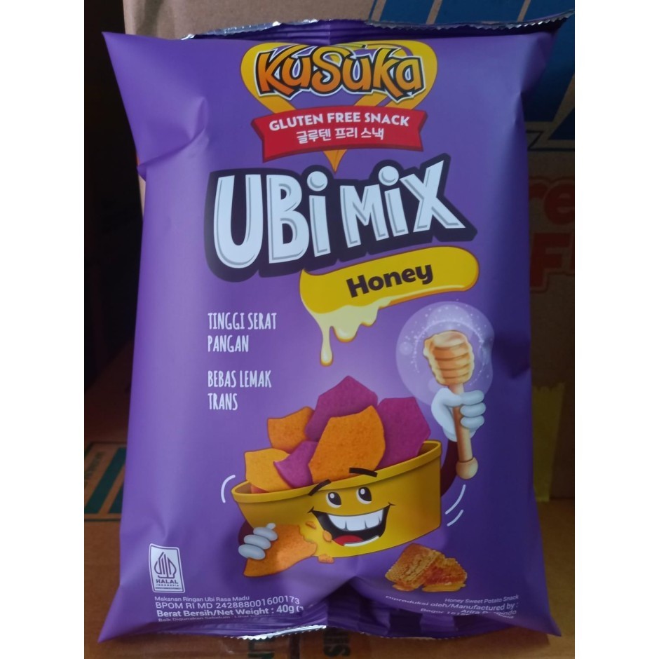 

2 PICIS TERMURAH CEMILAN UBI MIX GLUTEN KUSUKA ORIGINAL 40 GRAM