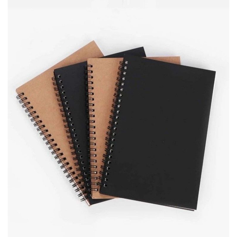 

Notebook Garis A5 Vintage Aesthetic Buku Catatan Cover Hitam / Kraft Sketchbook 50 lembar 100Halaman