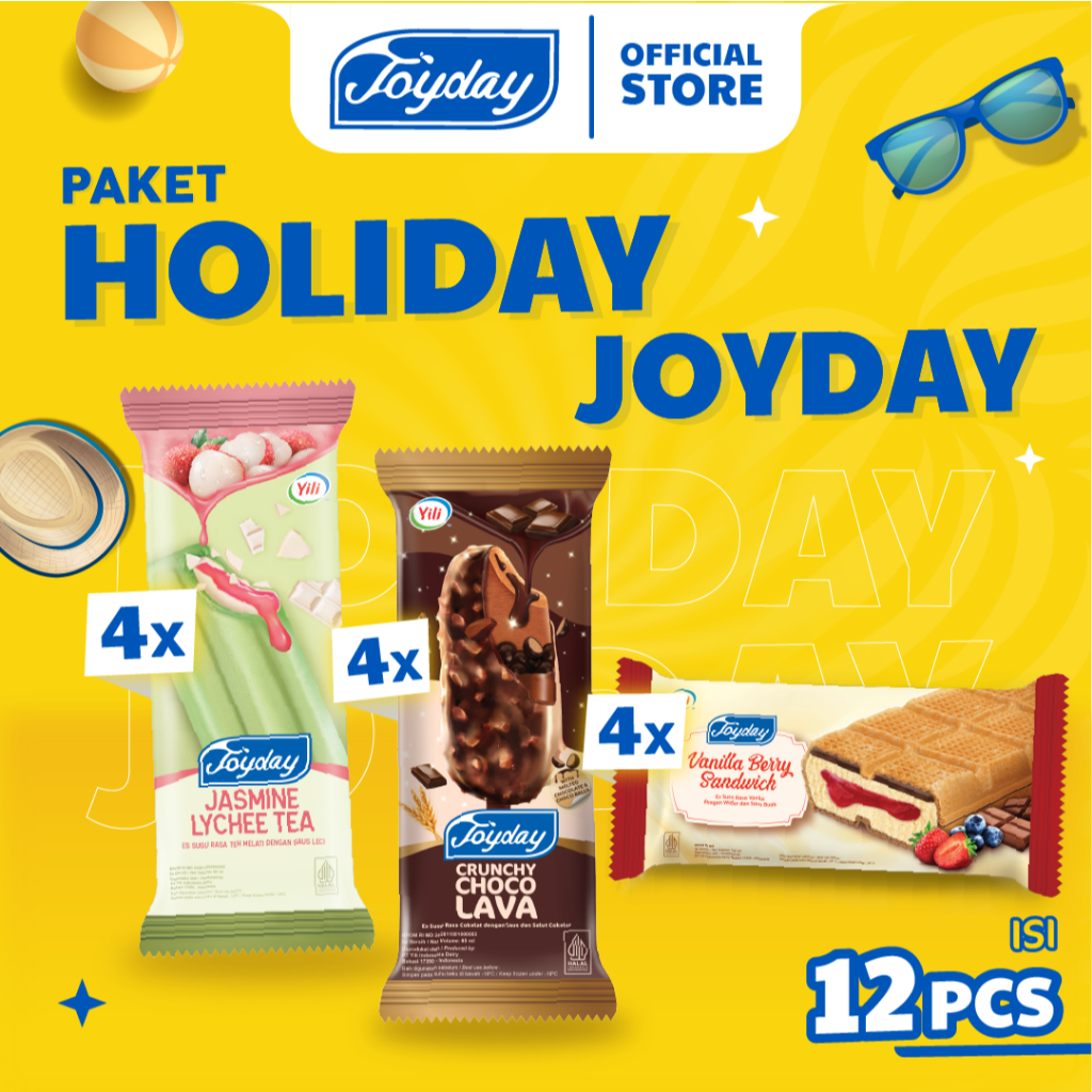 

PAKET 1 - Joyday Ice Cream Holiday Joyday Package - 12pcs Es krim Stik