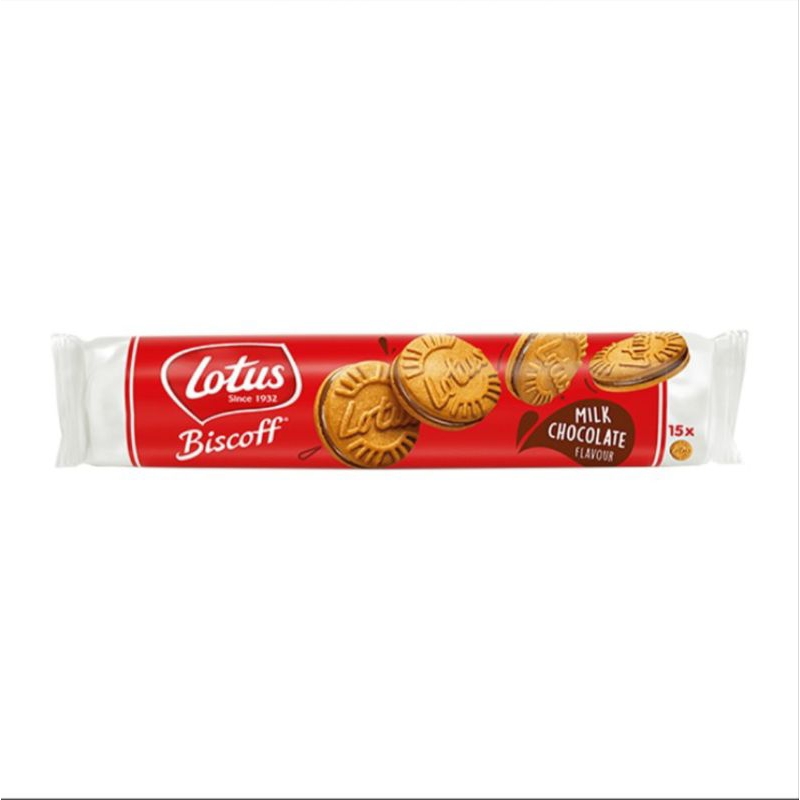 

Lotus Biscoff Biskuit Sandwich Cokelat Susu 150 g