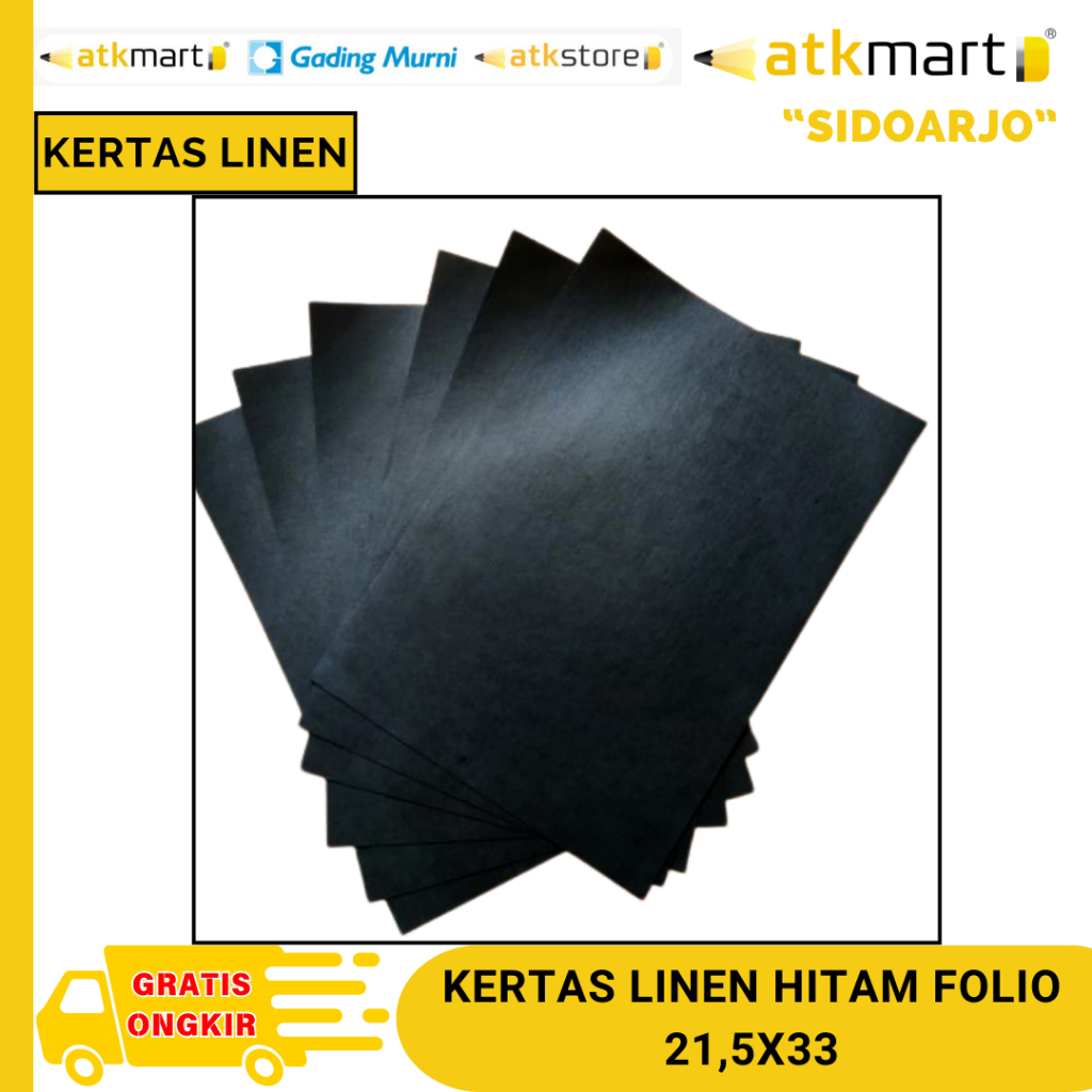 

KERTAS LINEN HITAM FOLIO 21,5 X 33 - 10 LEMBAR