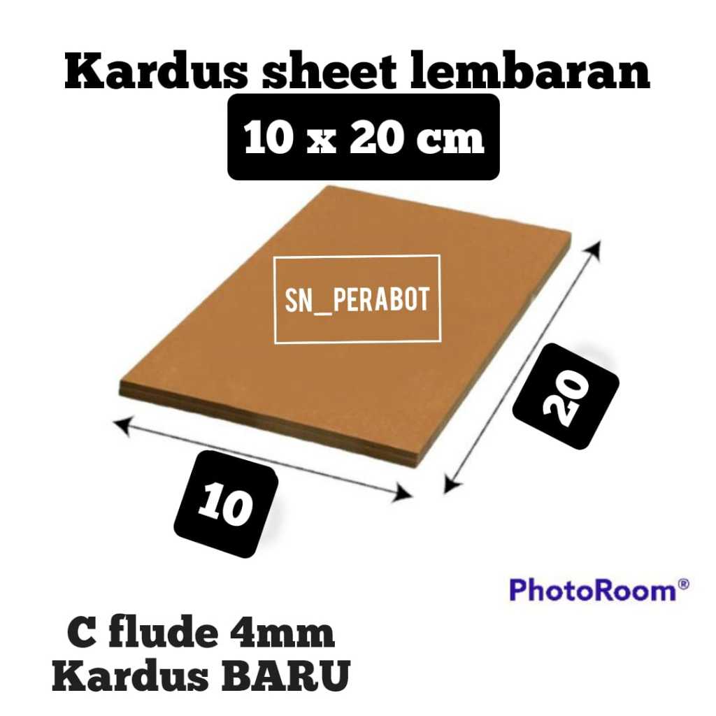 

C-FLUDE 4 MM 10x20CM / 20x10 cm Kardus Karton Lembaran 10 x 20 cm Sheet Single Wall Corrugated C FLUDE 4MM