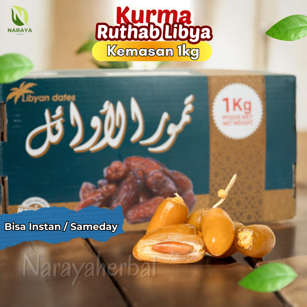 

Kurma RUTHOB Libya - Kurma Ruthab Libyan Kemasan 1Kg Kurma Muda Premium Bisa Untuk Promil