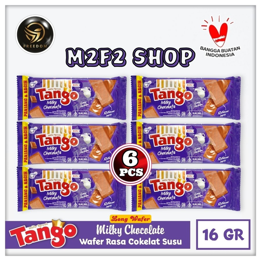 

Tango Wafer Milky Chocolate | Cokelat Susu Sachet - 16 gr (Kemasan 6 Pcs)