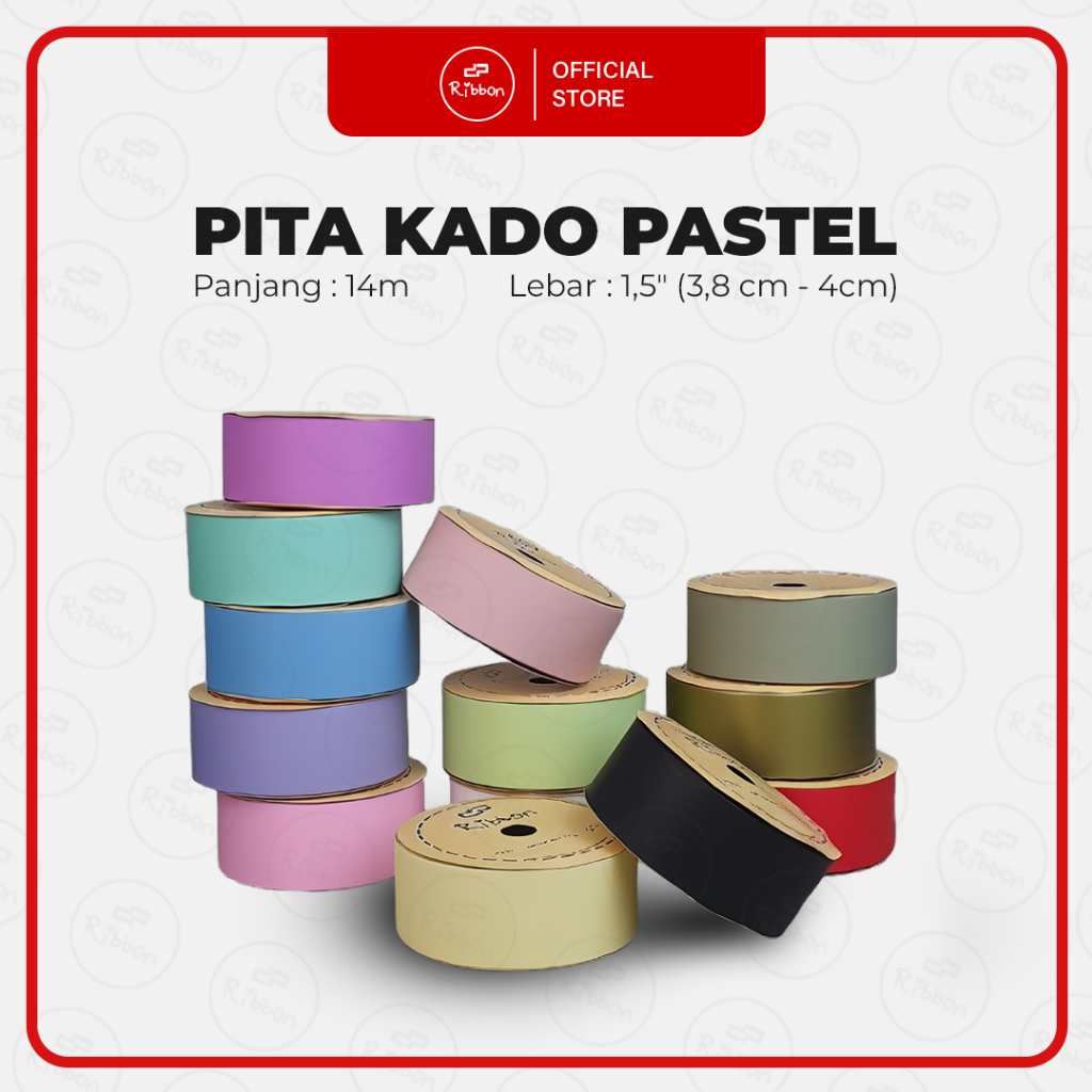 

Pita Kado 4cm PASTEL 1.5" Jepang Ribbon Kertas Plastik Dekorasi 4 cm Hampers 38mm