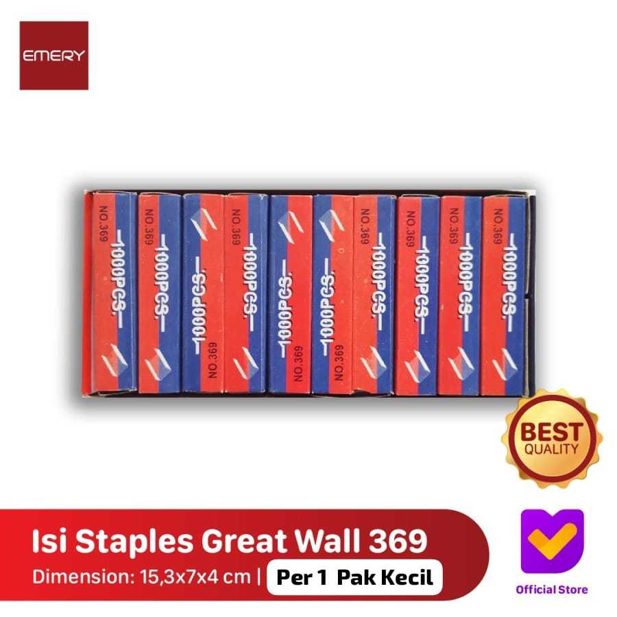 

ISI STAPLES GREAT WALL ( 369 )( 1 PAK KECIL )